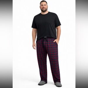 NWT Fruit of the Loom Red and Black Lounge Pants, XL